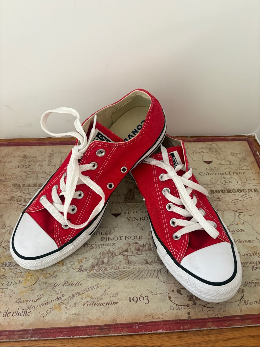 Converse Red Low-Top All Star Sneakers